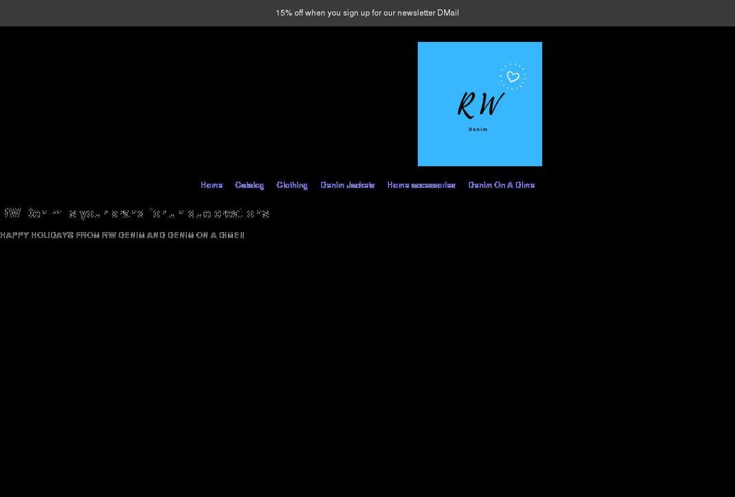 denimonadime.com shopify website screenshot