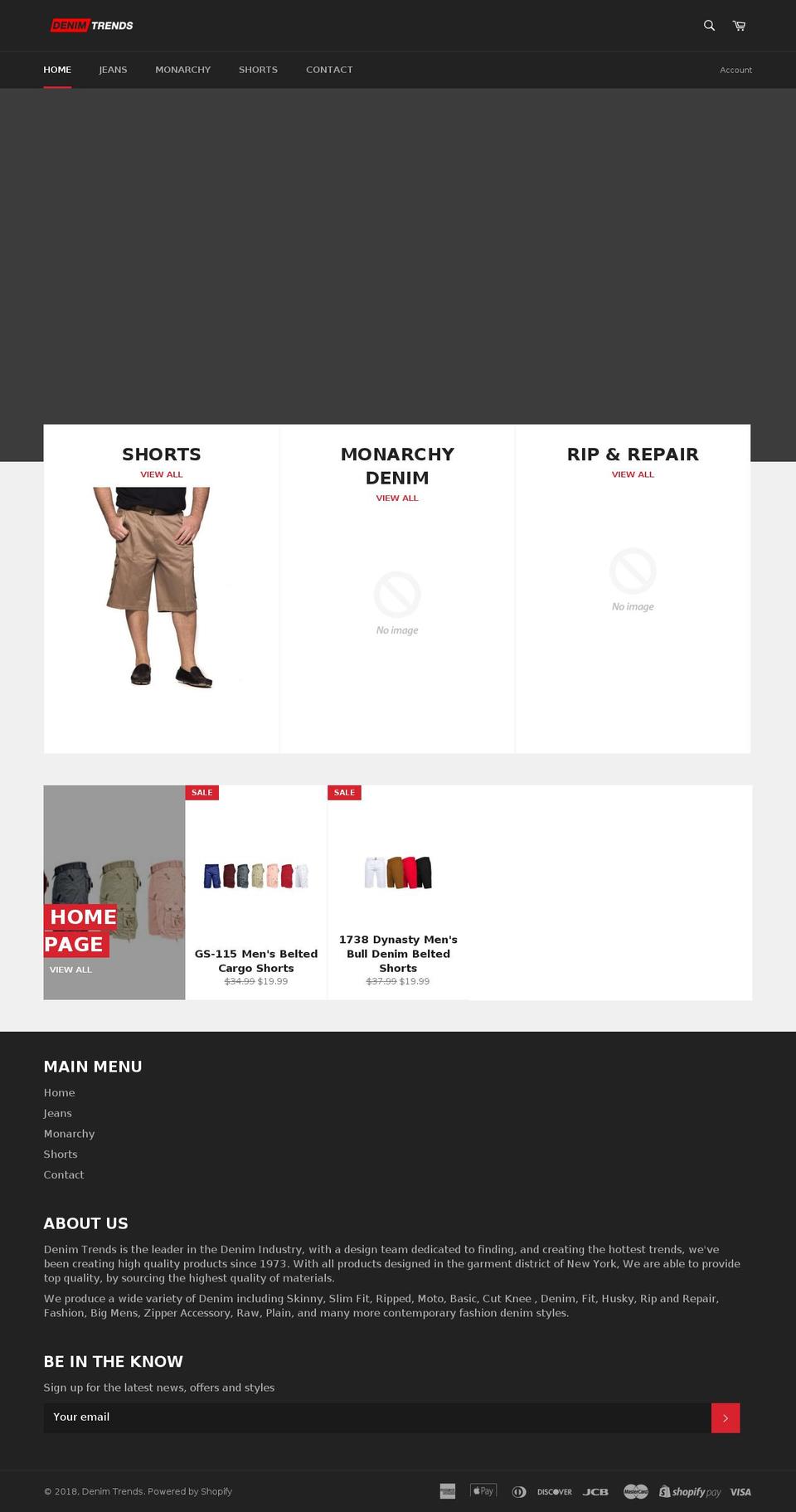 denimtrends.com — Shopify storefront screenshot