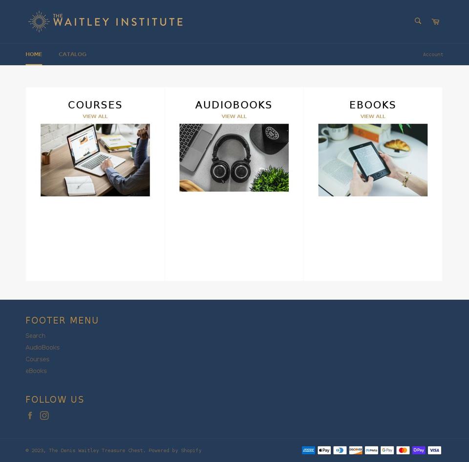 denis-waitley-treasure-chest.myshopify.com shopify website screenshot