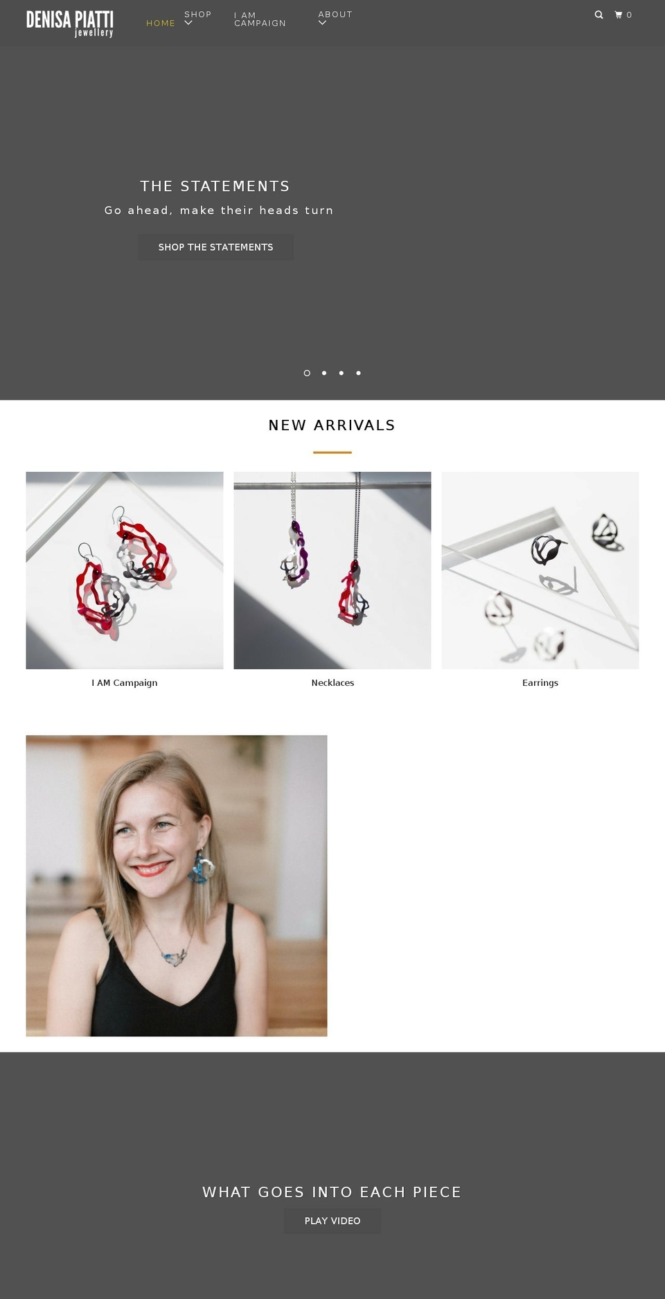 denisapiatti.com shopify website screenshot