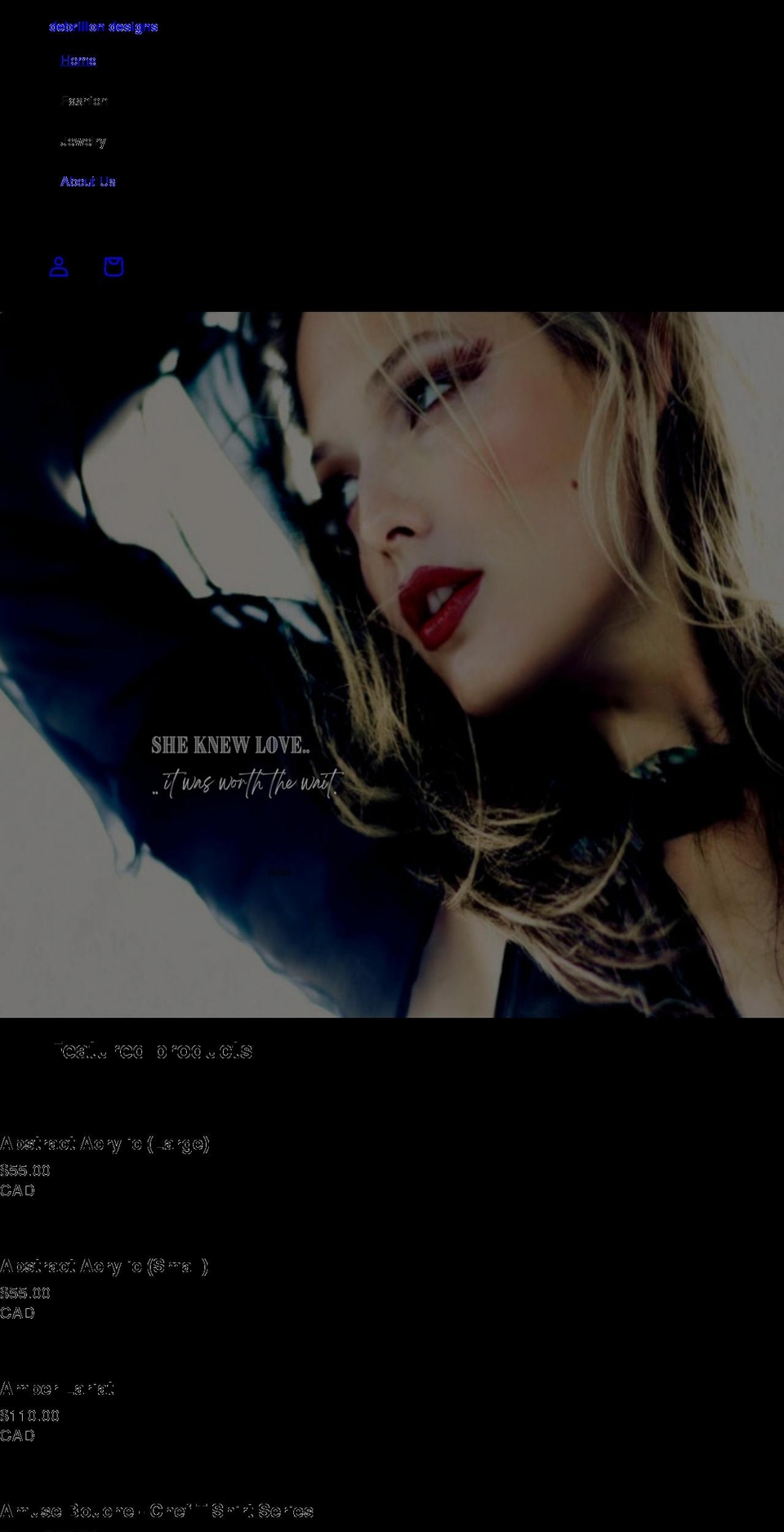 denisebrillon.com shopify website screenshot