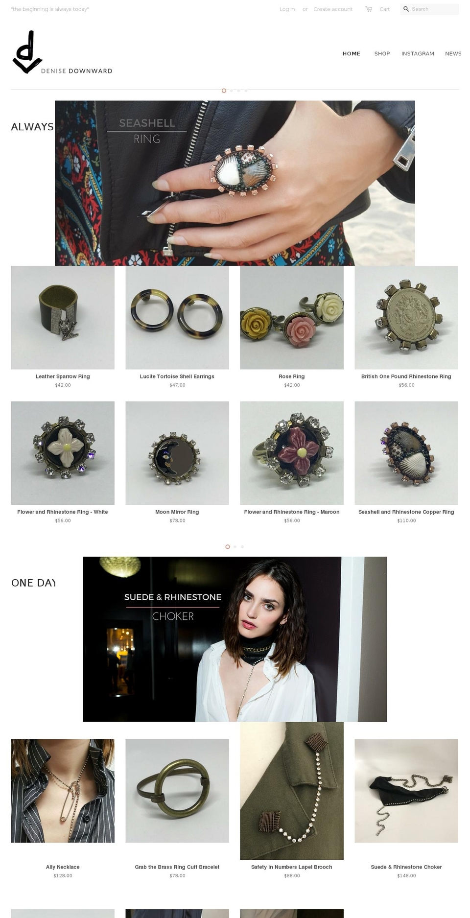 denisedownward.com — Shopify storefront screenshot