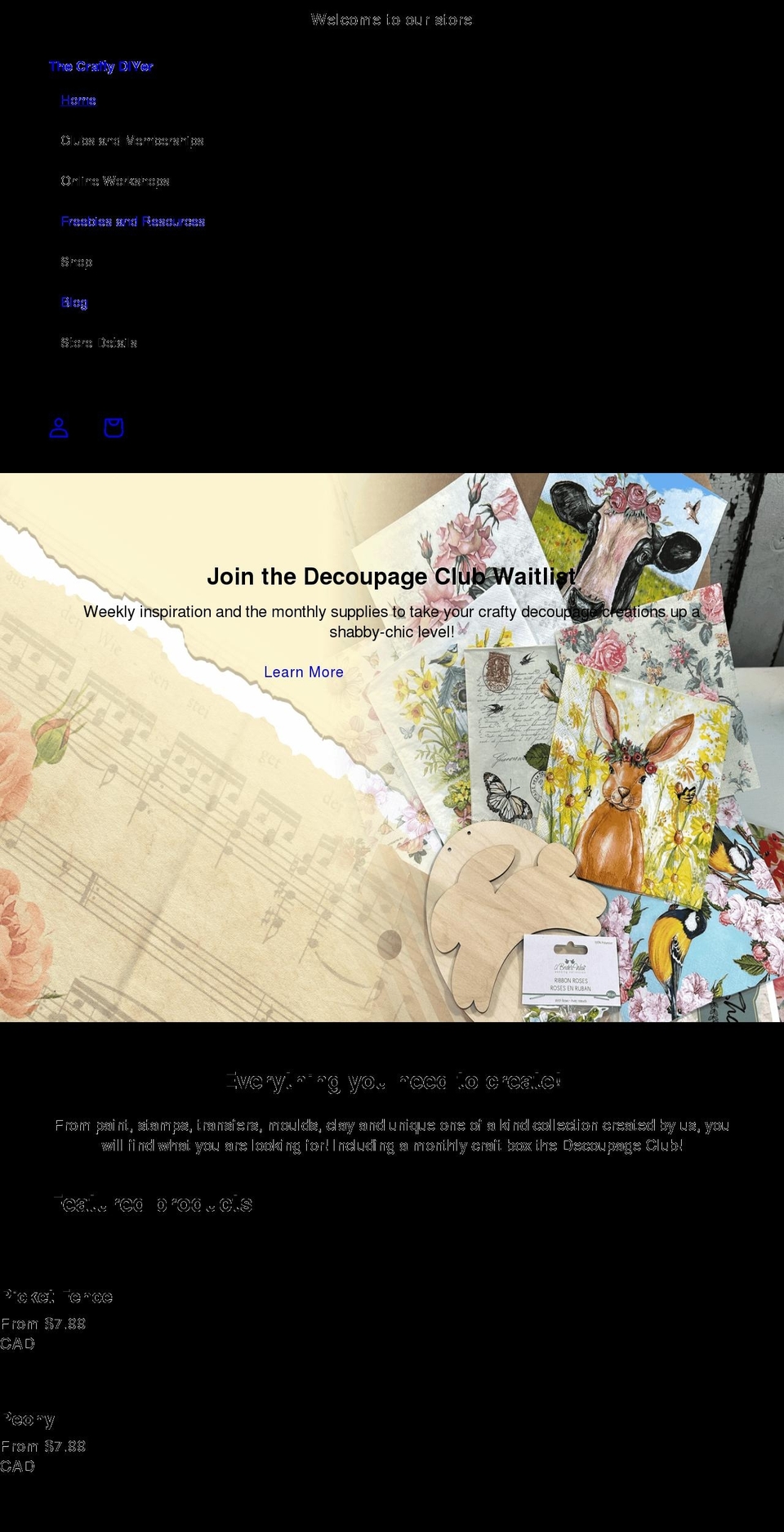 deniseparkesdiy.com shopify website screenshot