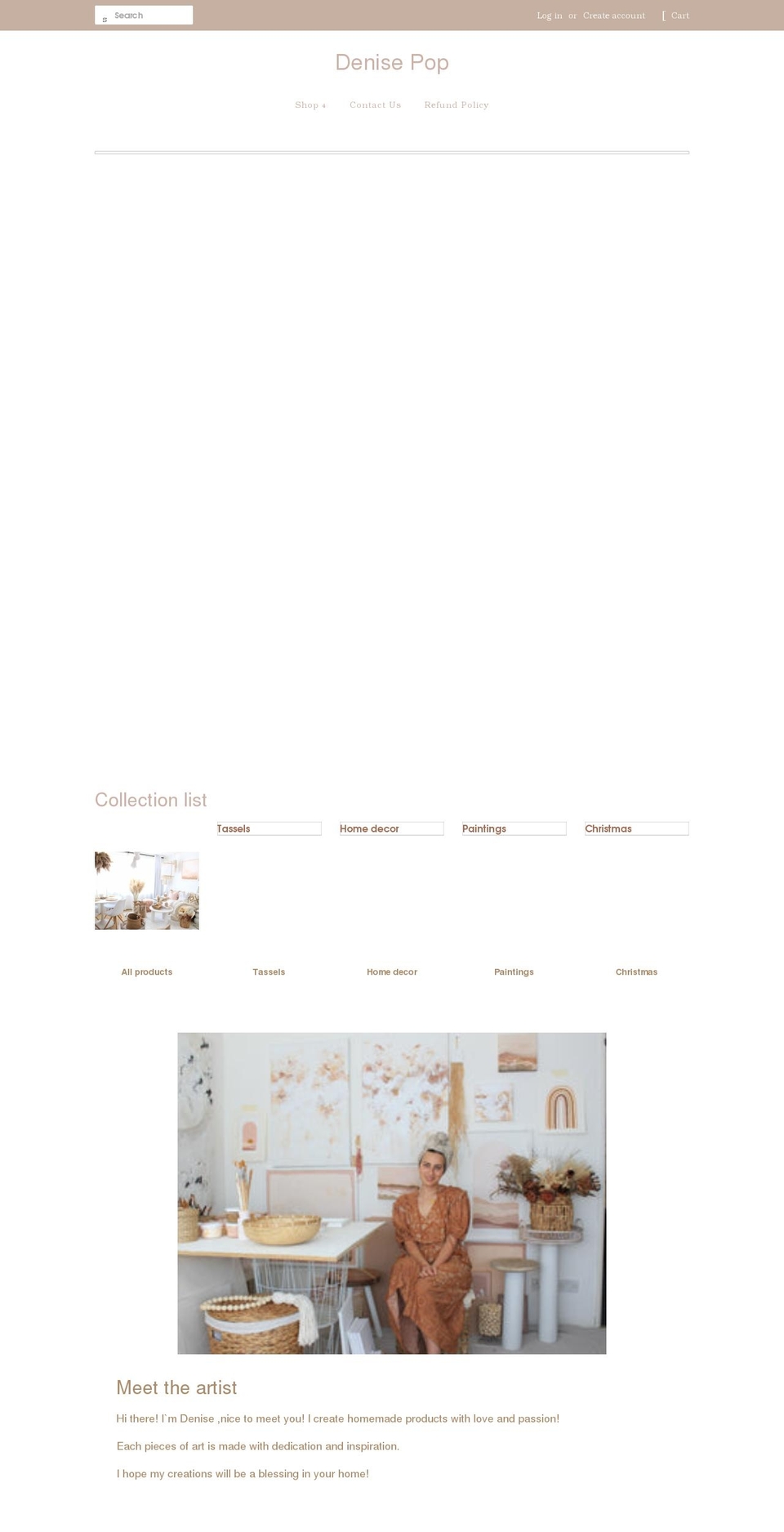 denisepop.co.uk shopify website screenshot
