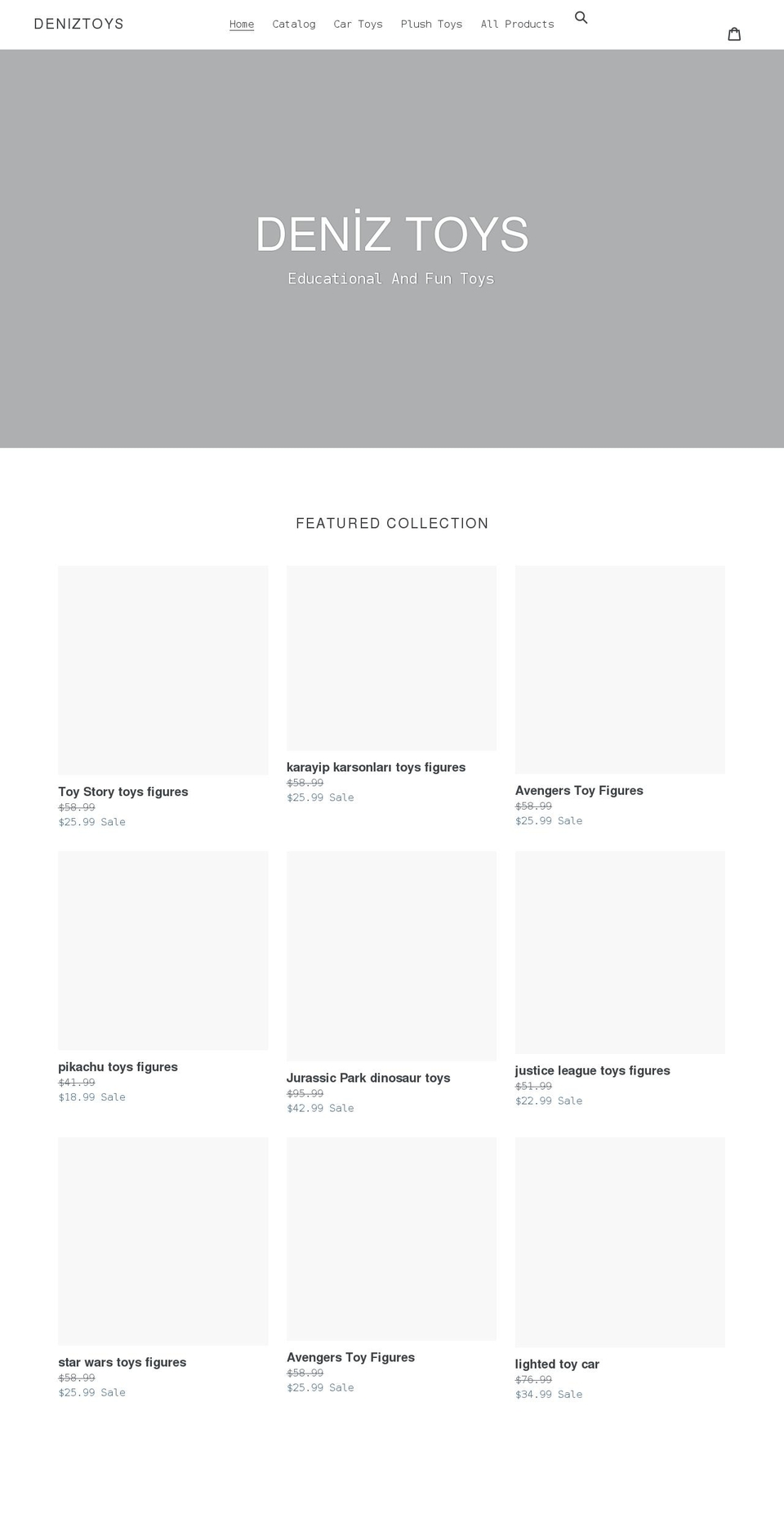 deniztoys.myshopify.com shopify website screenshot