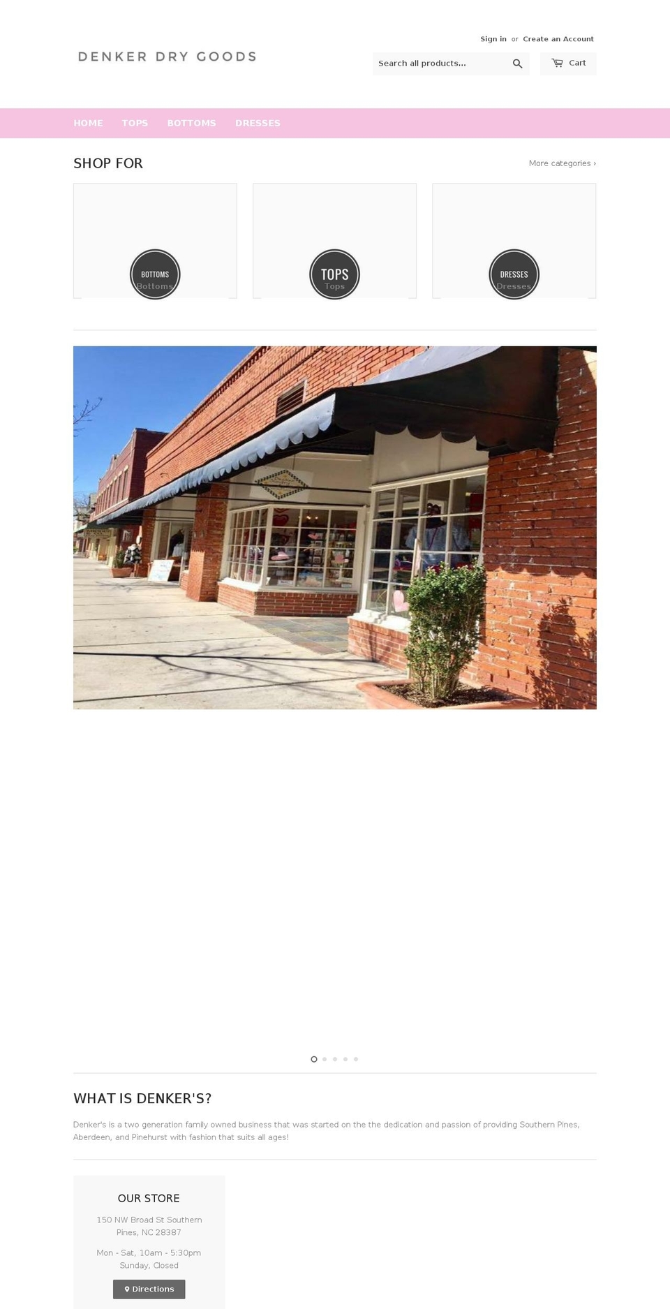 denkerdrygoods.com — Shopify storefront screenshot