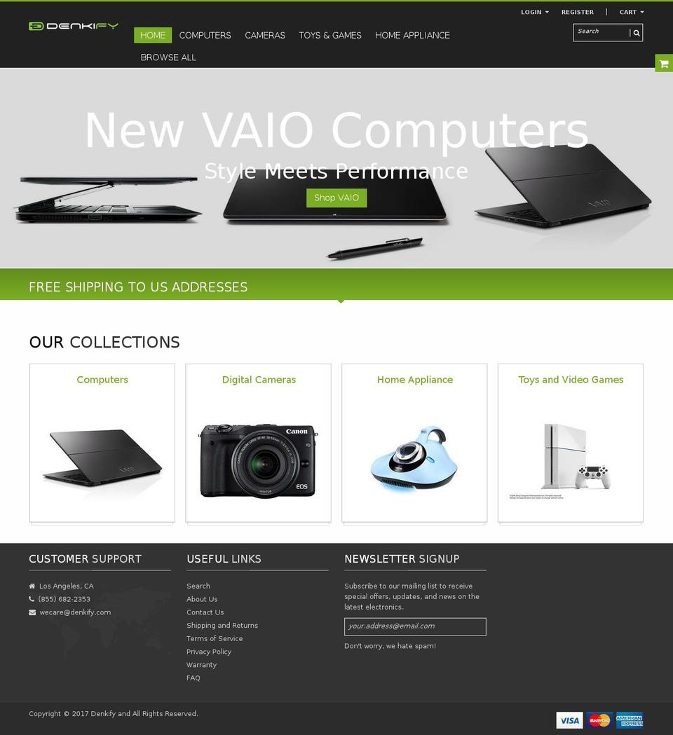 kumi-quickshop-v1-3-6 Shopify theme site example denkify.com