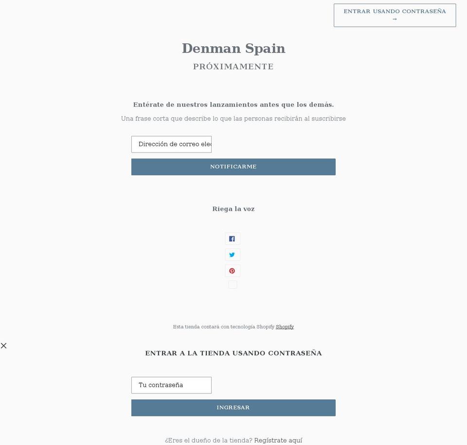 denmanbrush.es shopify website screenshot