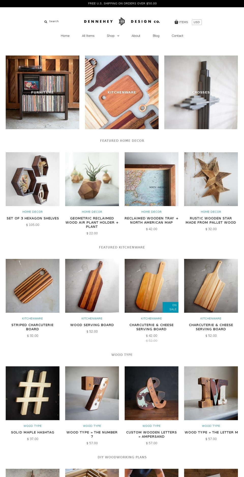 denneheydesign.com shopify website screenshot