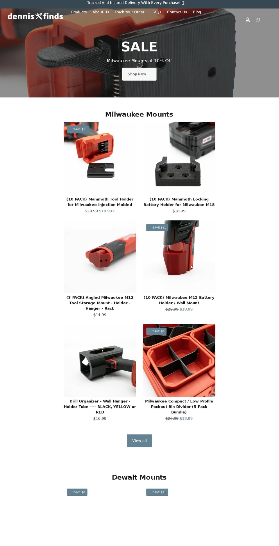 dennisfinds.com shopify website screenshot
