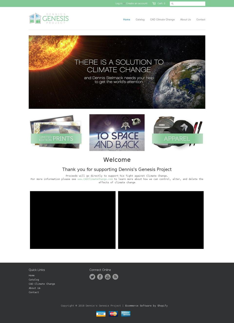 dennisgenesisproject.com — Shopify storefront screenshot
