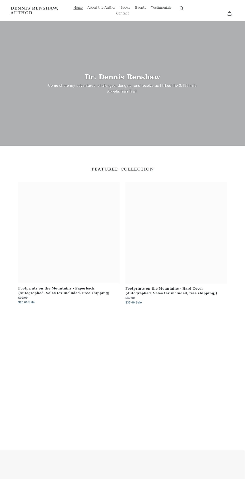 dennisrenshaw.com shopify website screenshot