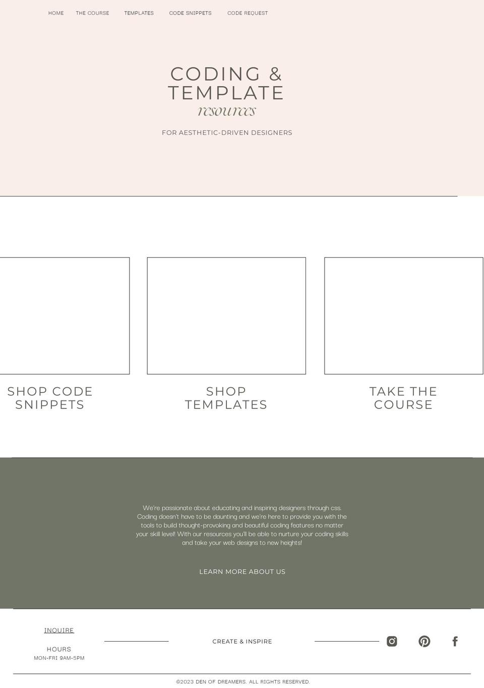 denofdreamers.com — Shopify storefront screenshot