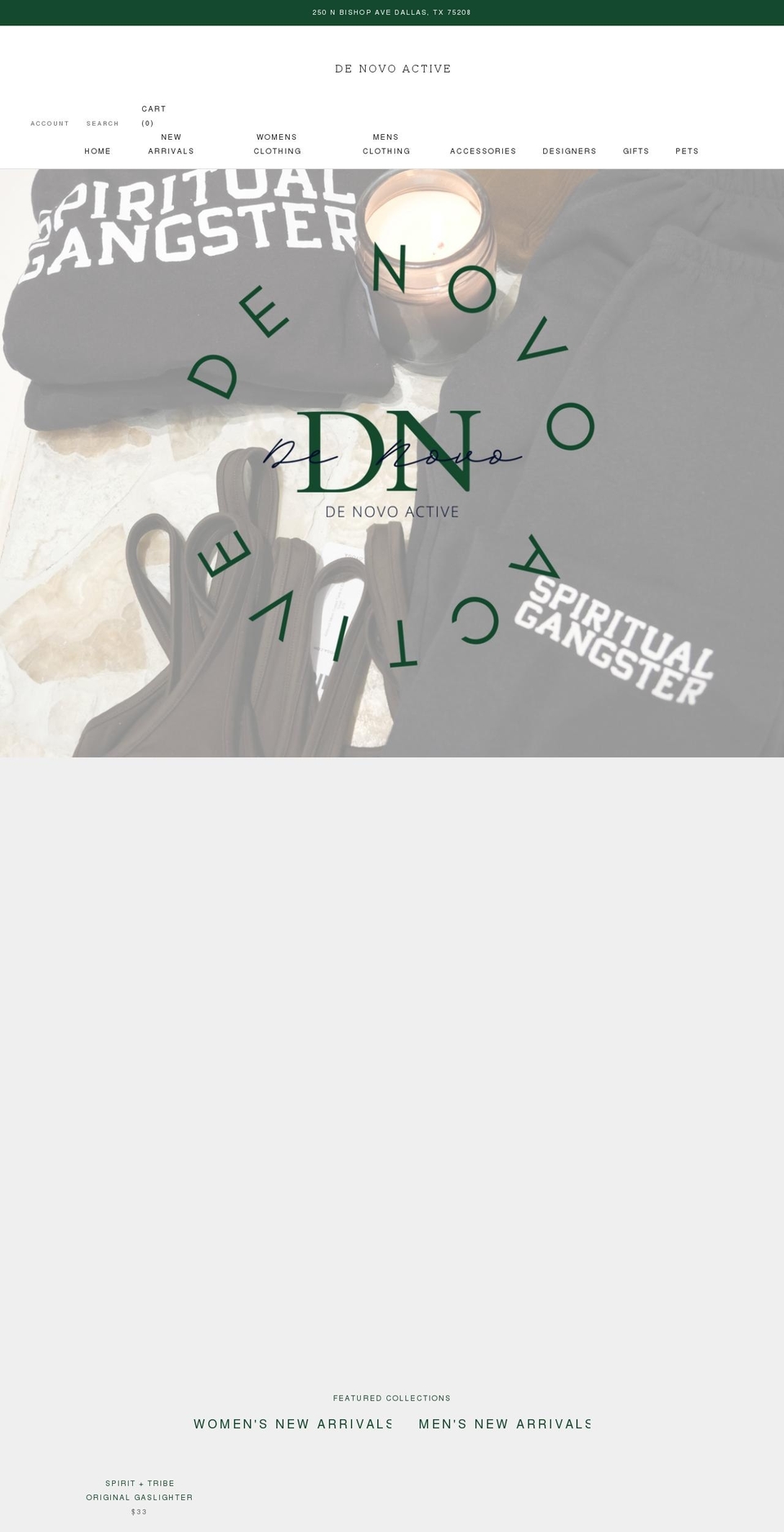 denovoactive.com shopify website screenshot