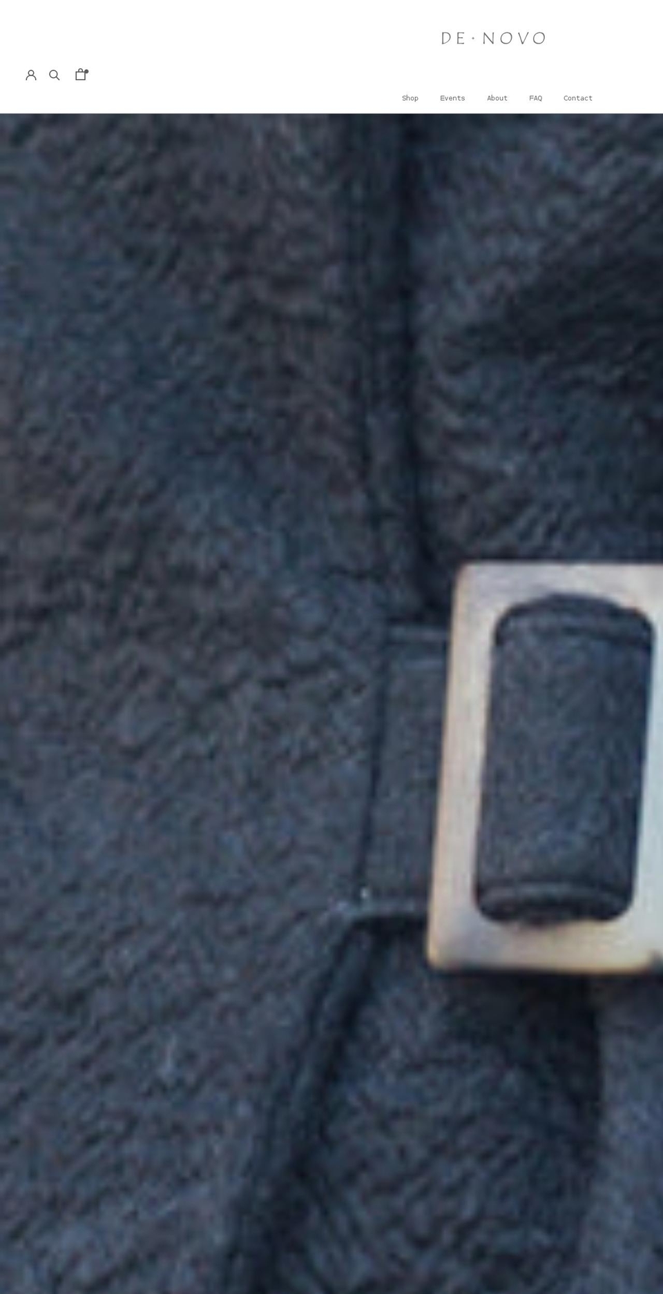 denovocoats.com shopify website screenshot