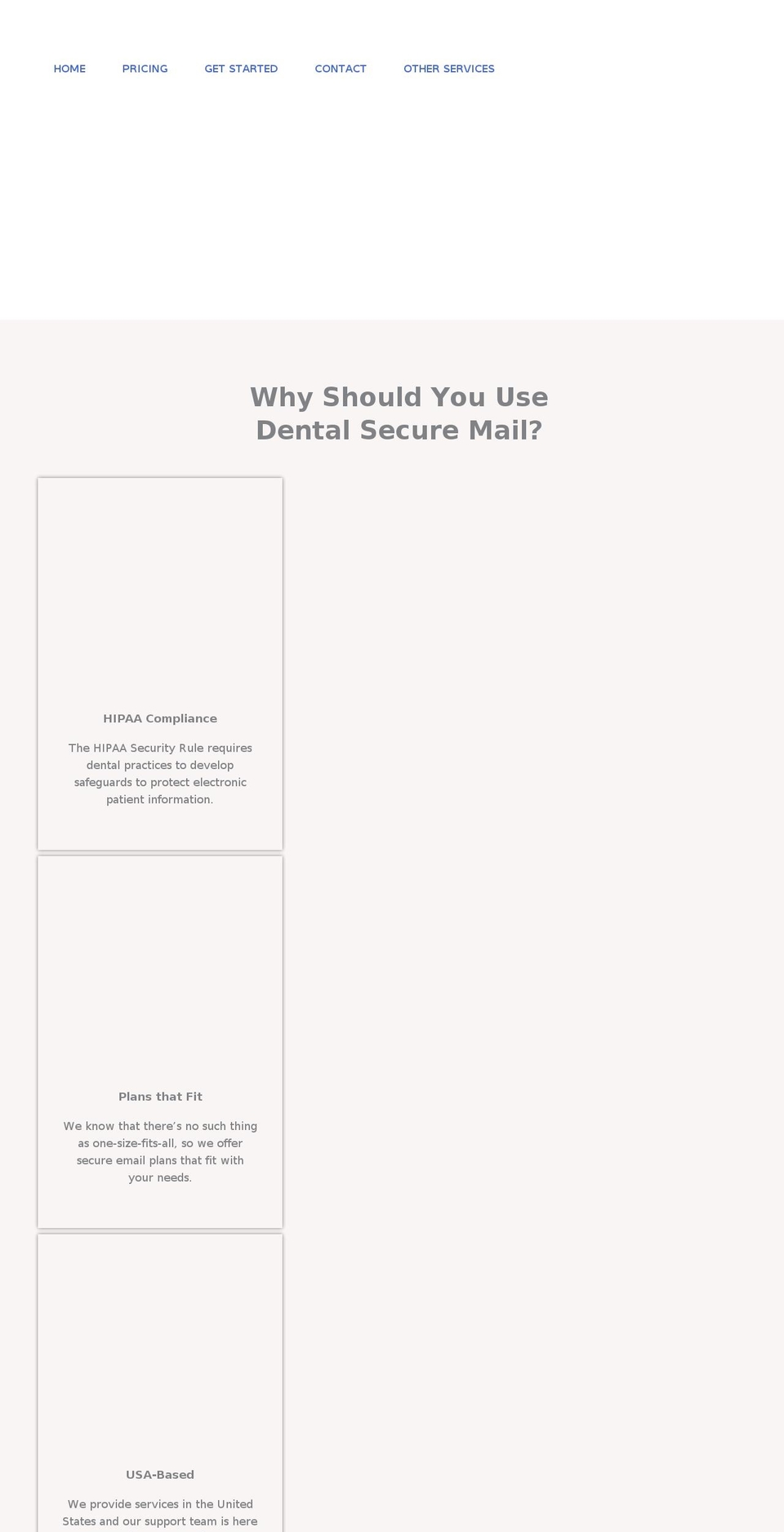 dental-securemail.com — Shopify storefront screenshot