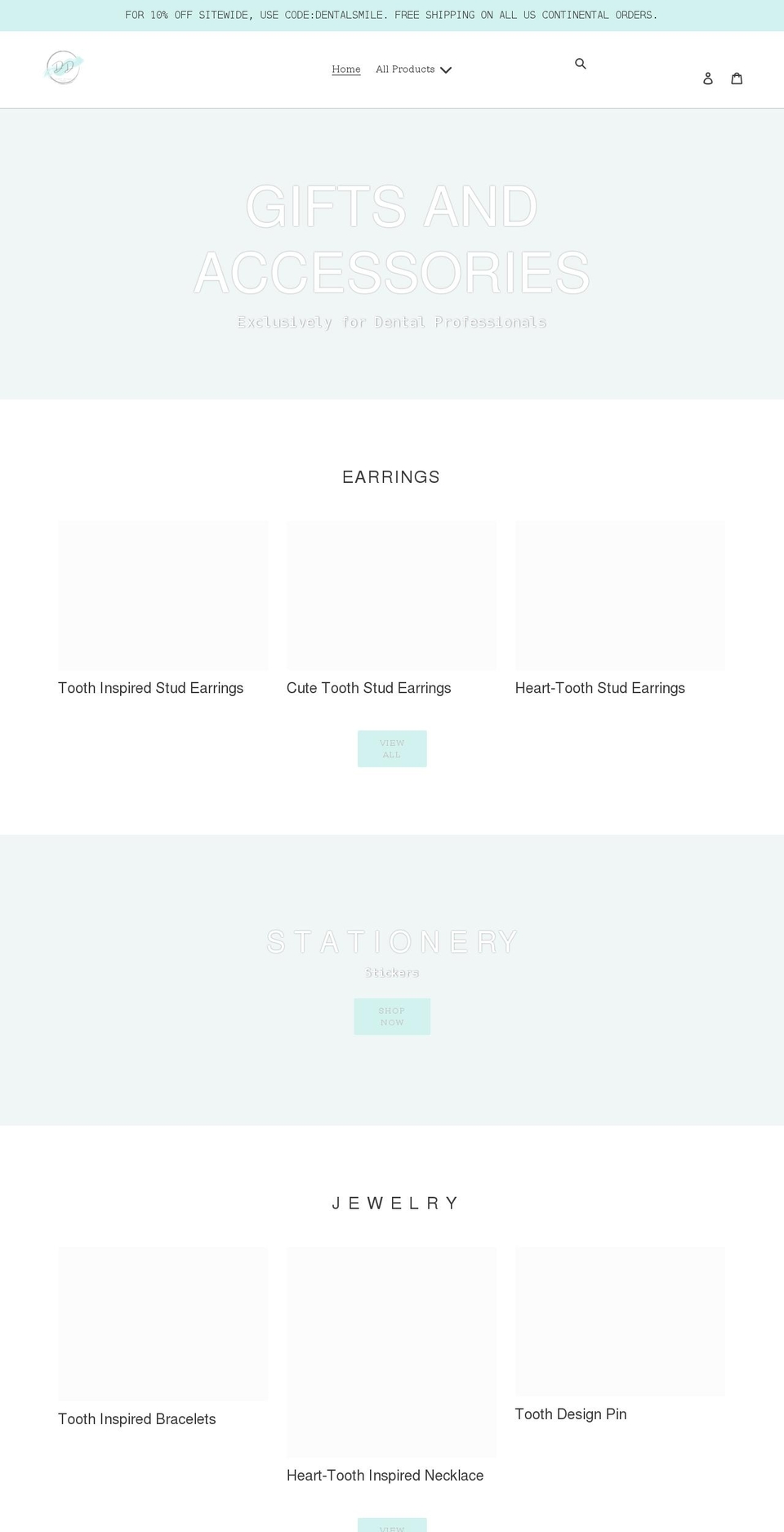 dentaldesignsbyrosie.com shopify website screenshot