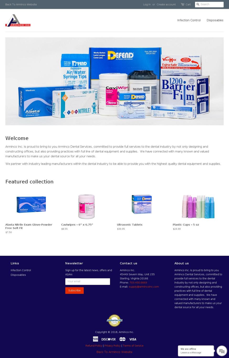 dentalequipmentandsupplies.com — Shopify storefront screenshot