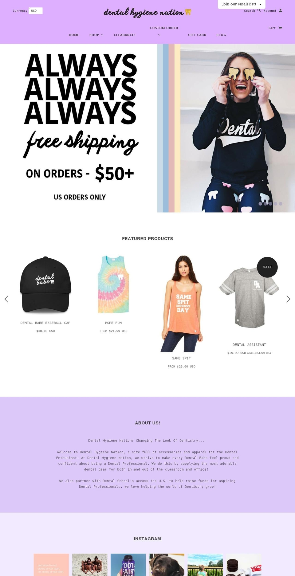 dentalhygienenation.com shopify website screenshot