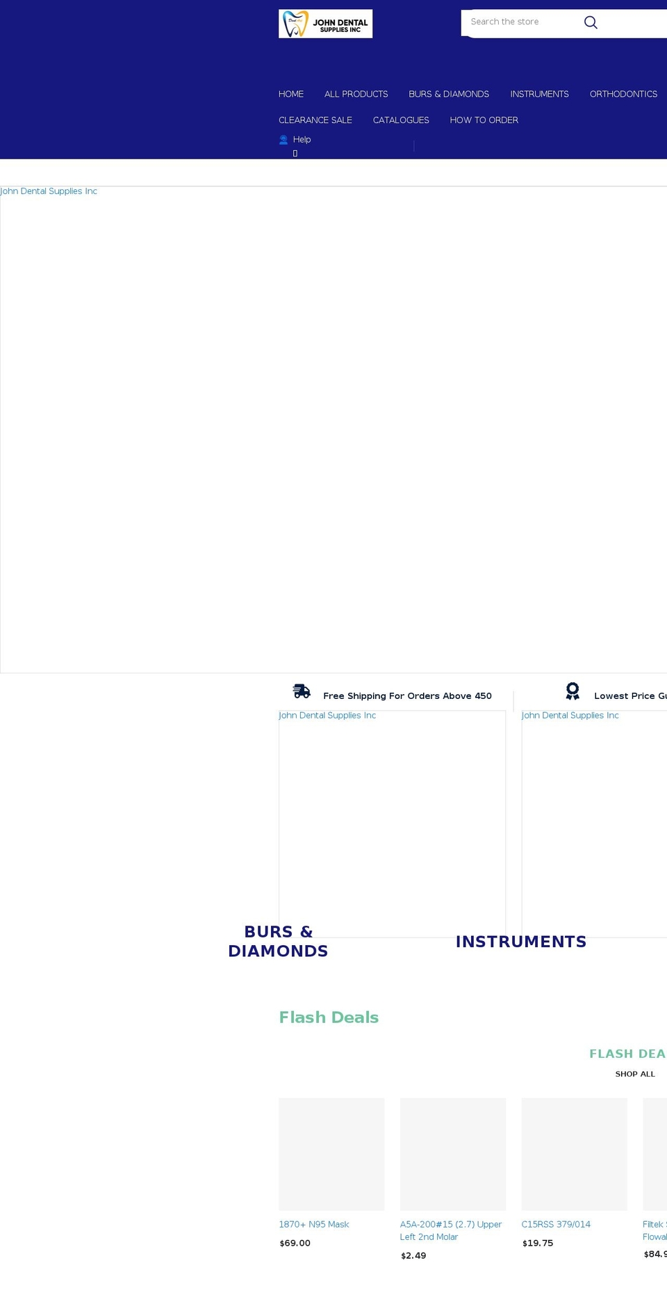 dentalinstrument.ca shopify website screenshot