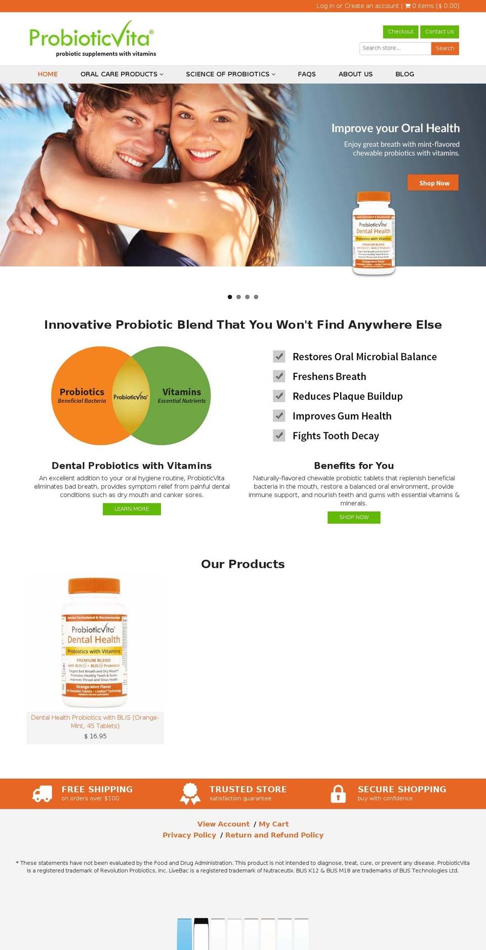 shopify-template-102-new-05-27-2015 Shopify theme site example dentalprobioticvita.com