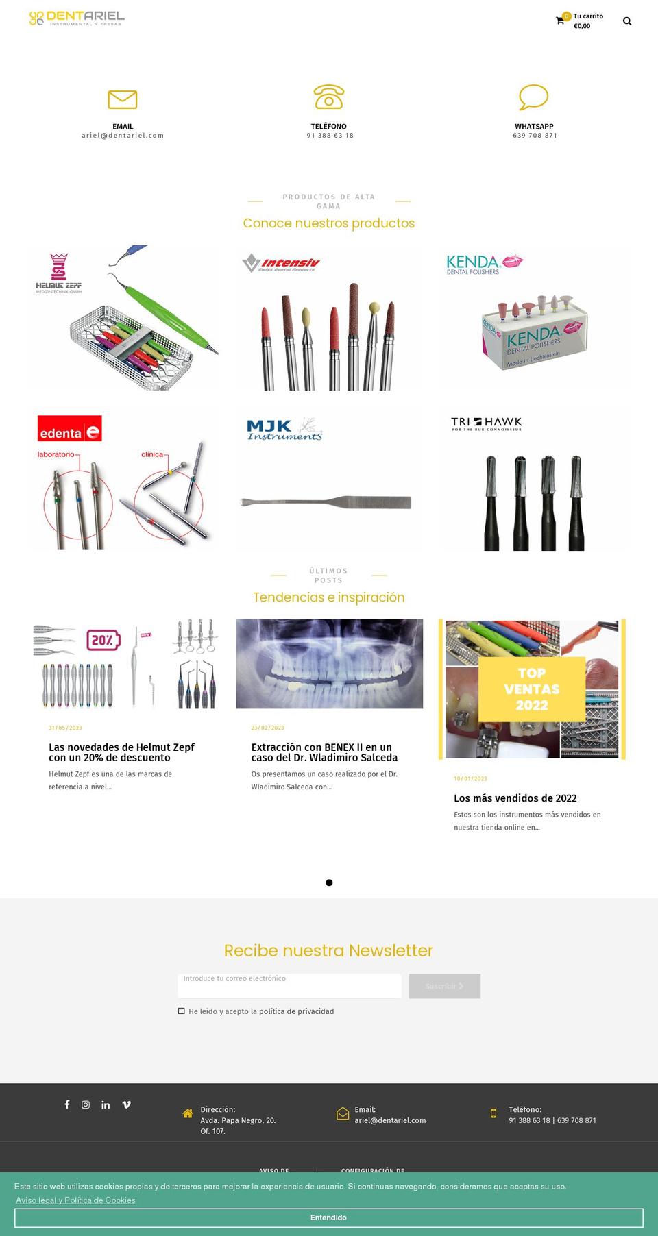 dentariel.com shopify website screenshot