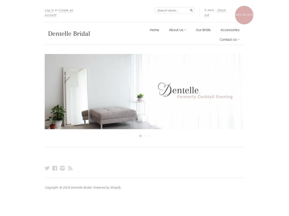 dentellebridal.com shopify website screenshot