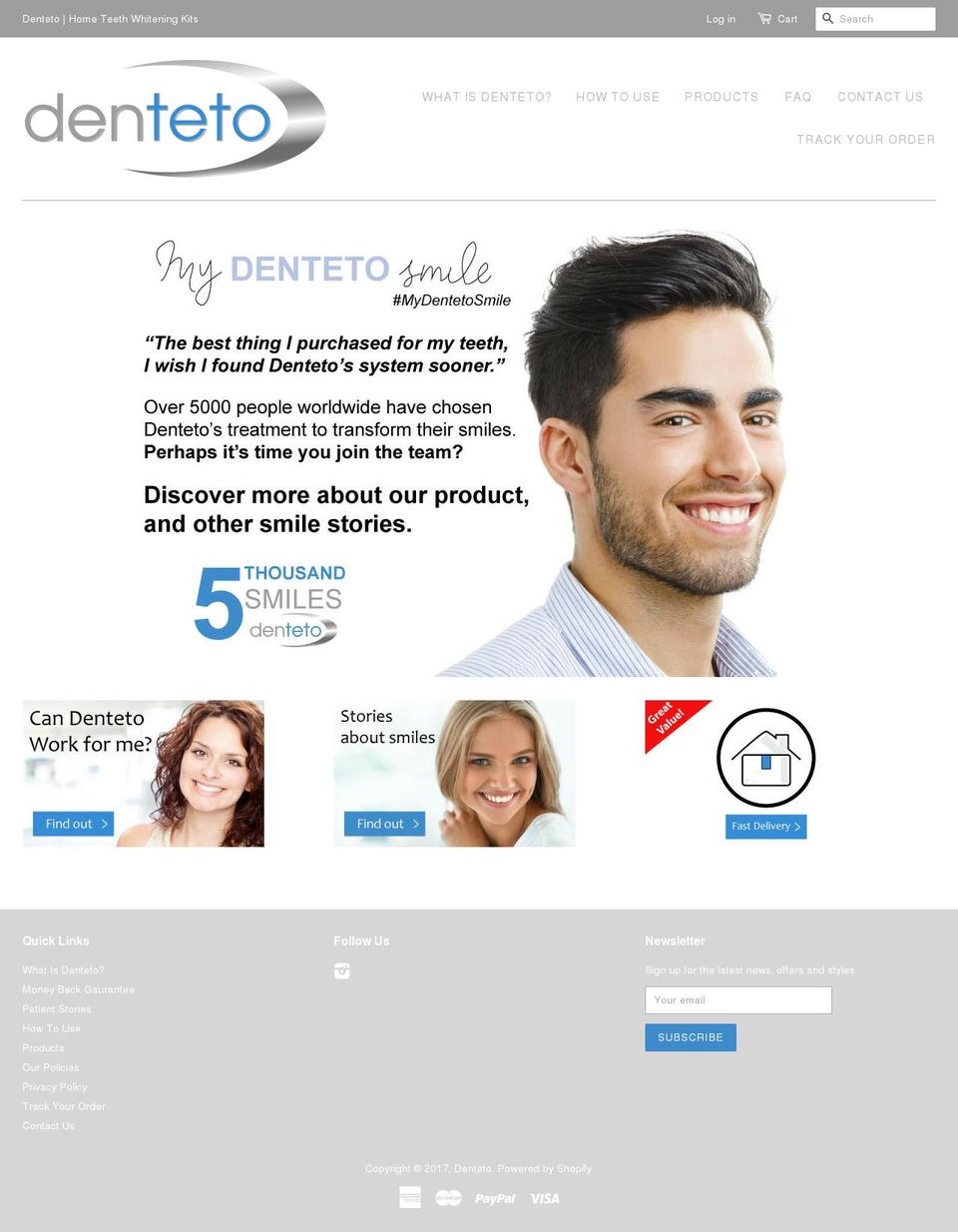 denteto.com shopify website screenshot