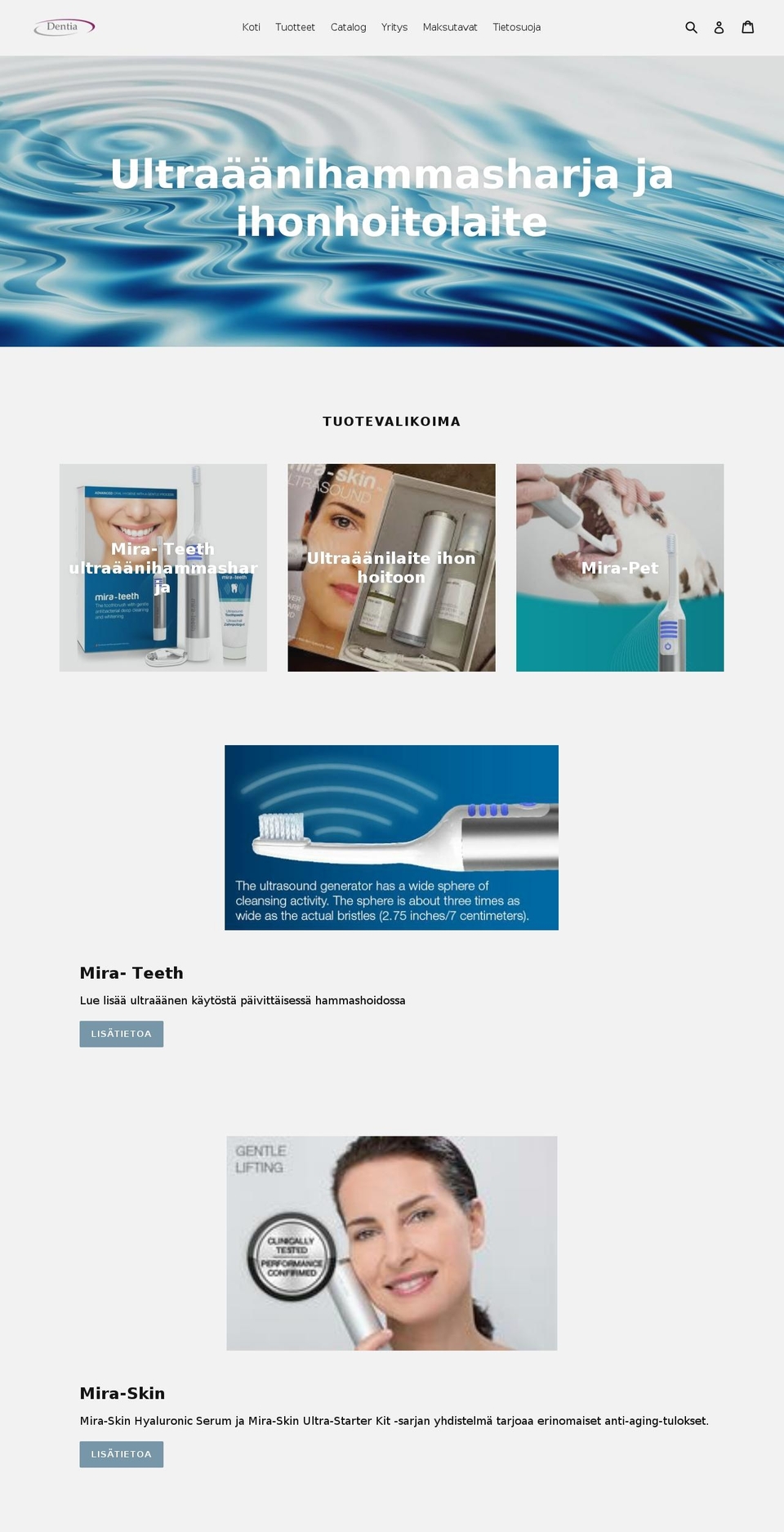 dentia.fi shopify website screenshot