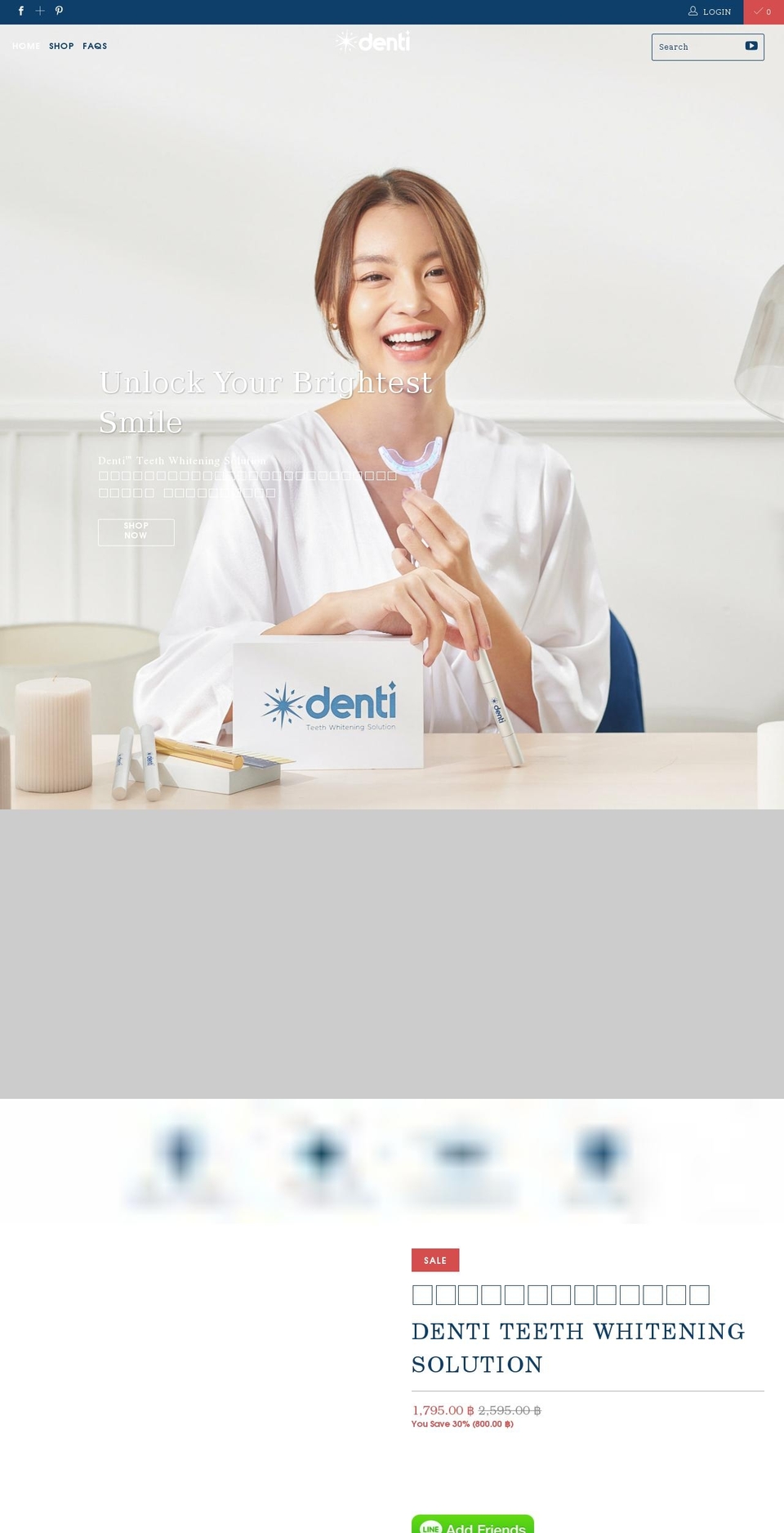 dentiteeth.com shopify website screenshot