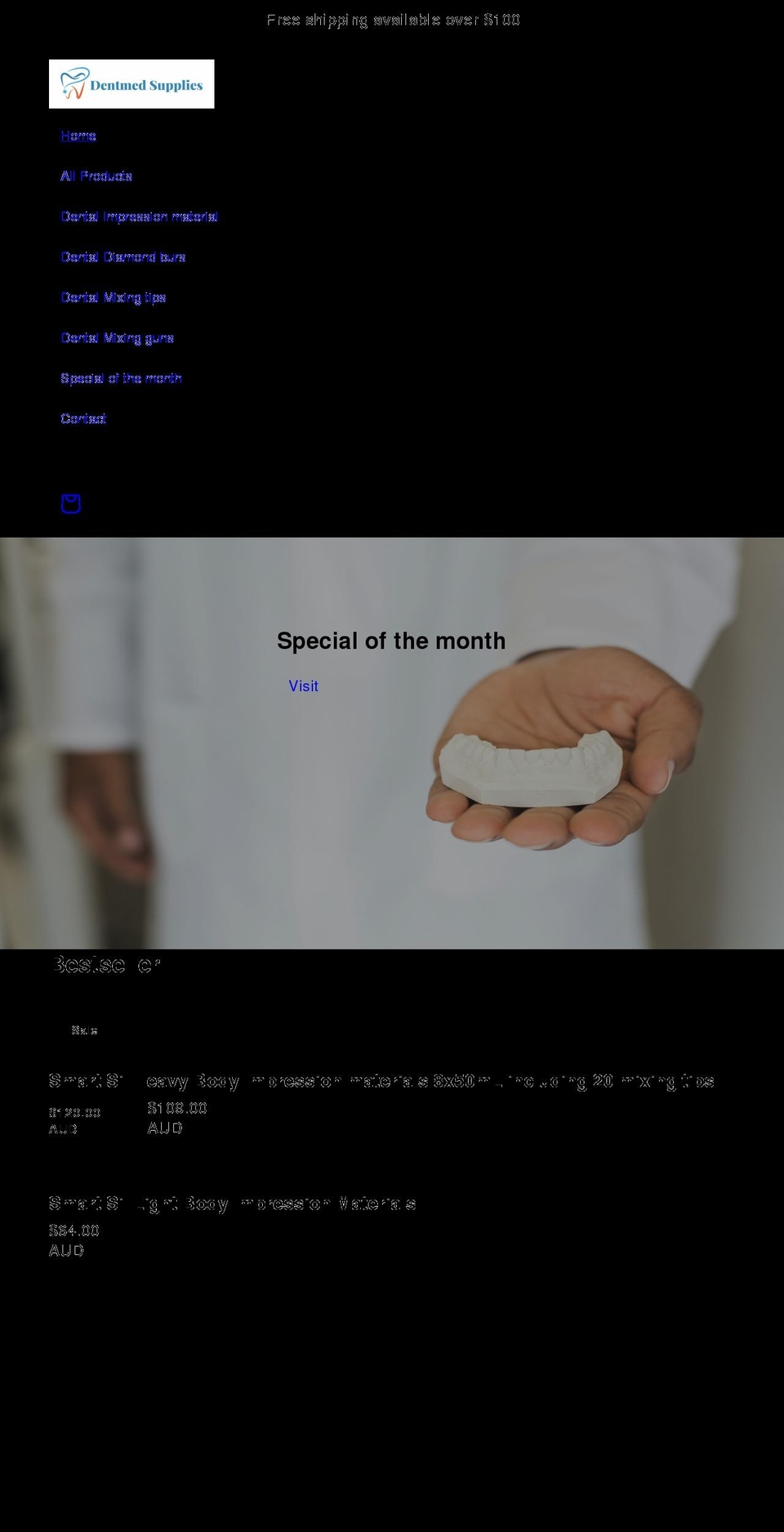 dentmed.com.au shopify website screenshot