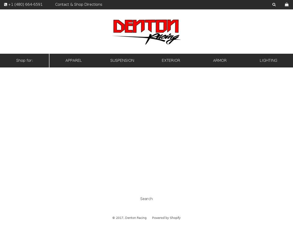 dentonracing.com shopify website screenshot