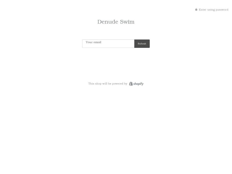 denudeswim.com shopify website screenshot