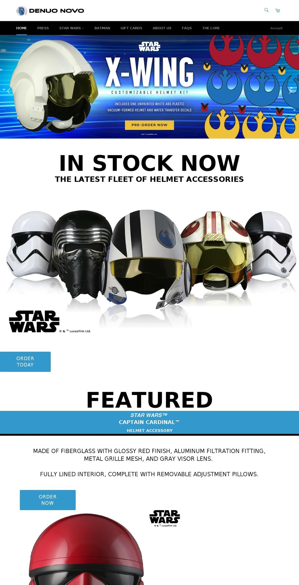 denuonovo.com shopify website screenshot