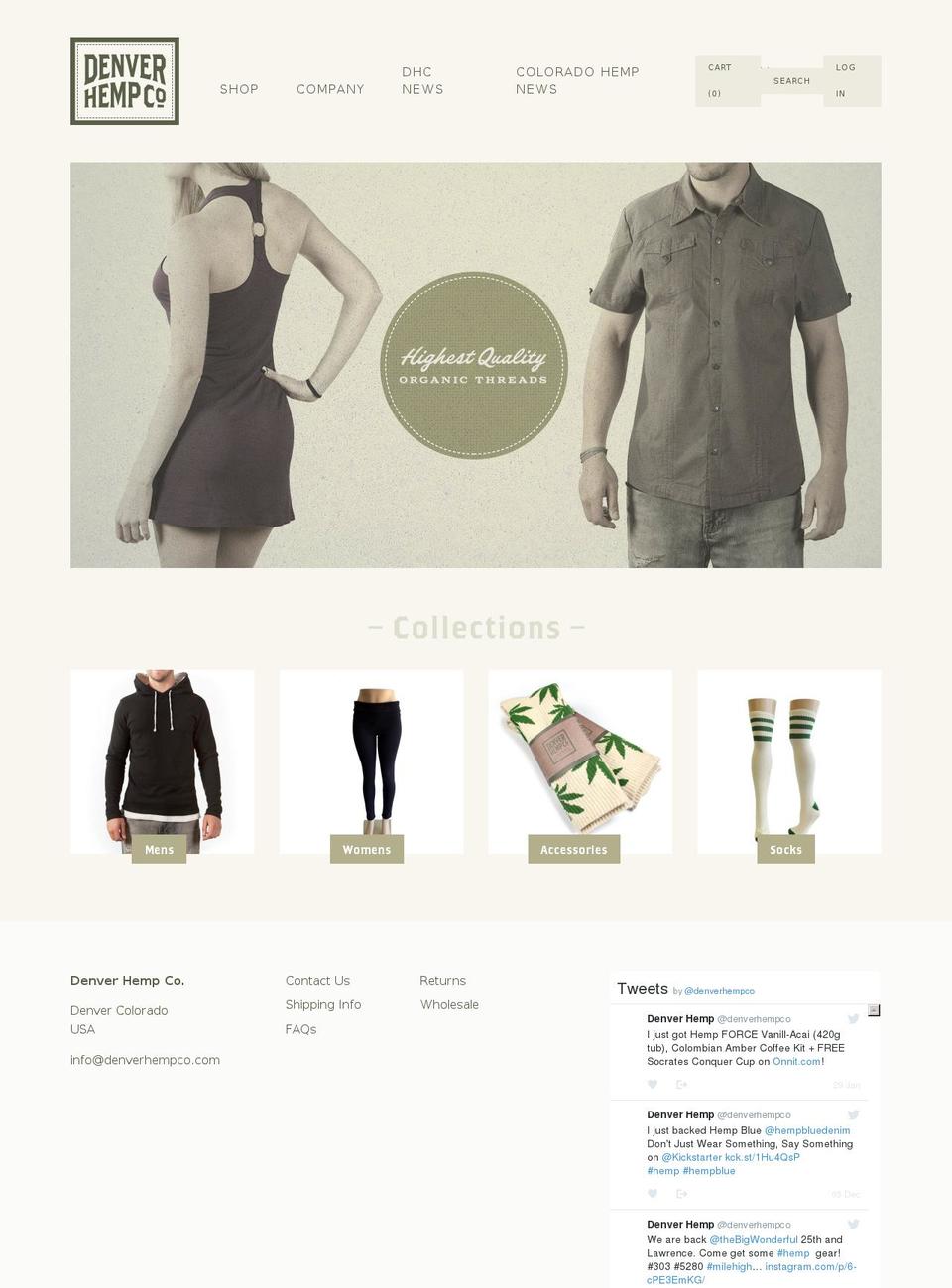 denverhempcompany.com shopify website screenshot