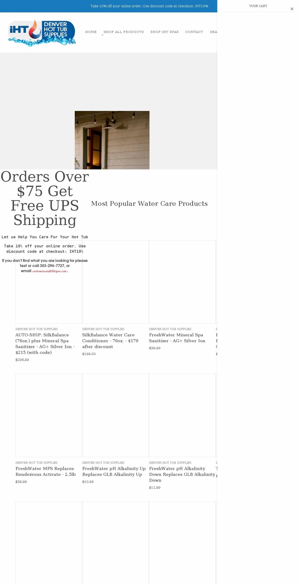 denverhottubsupplies.com shopify website screenshot