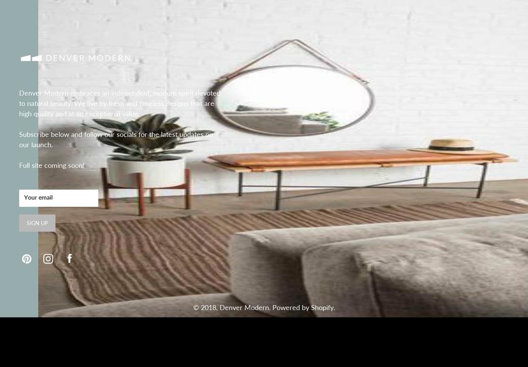 denvermodern.com shopify website screenshot