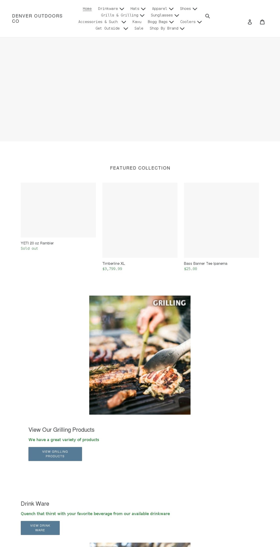 denveroutdoors.net shopify website screenshot