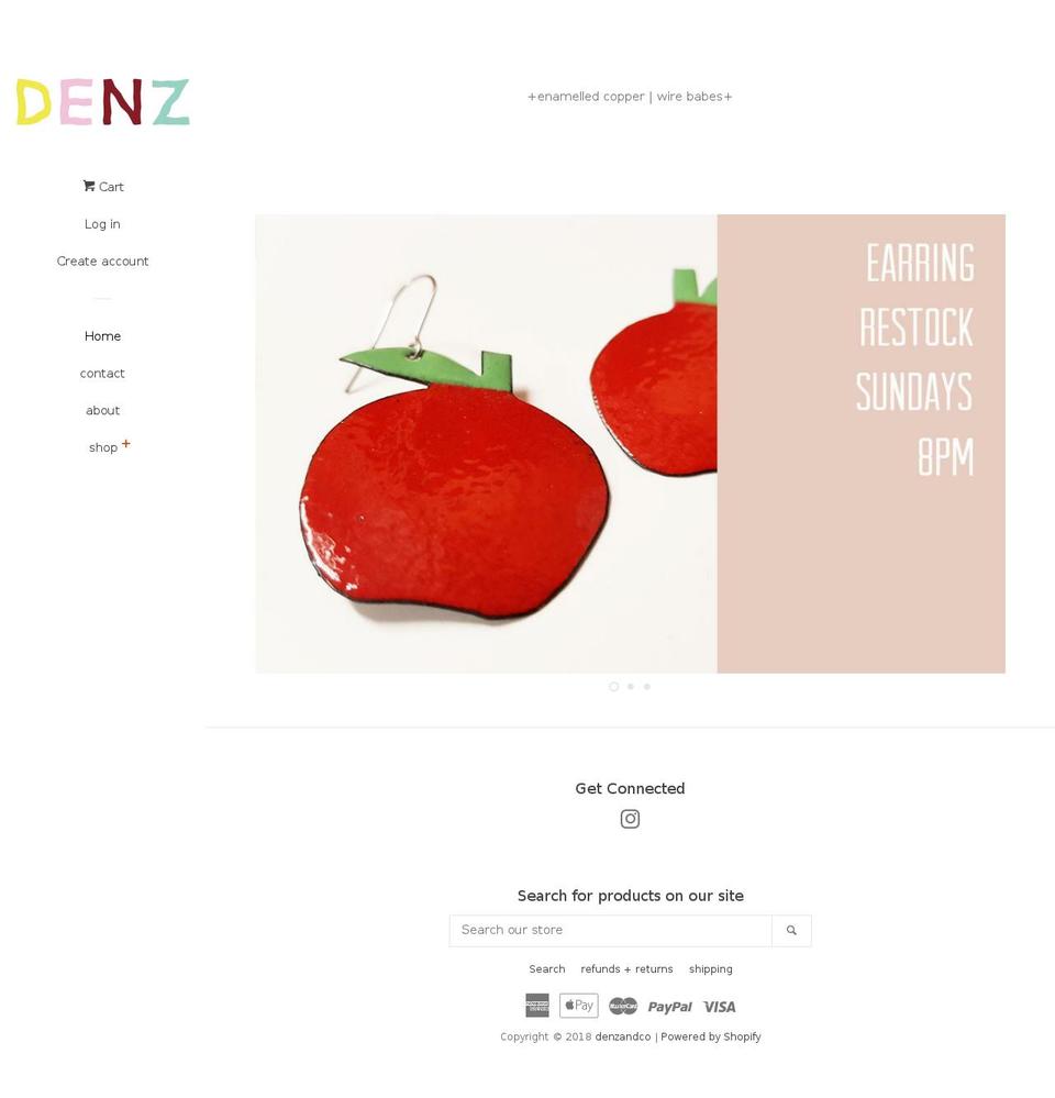 denzandco.com shopify website screenshot