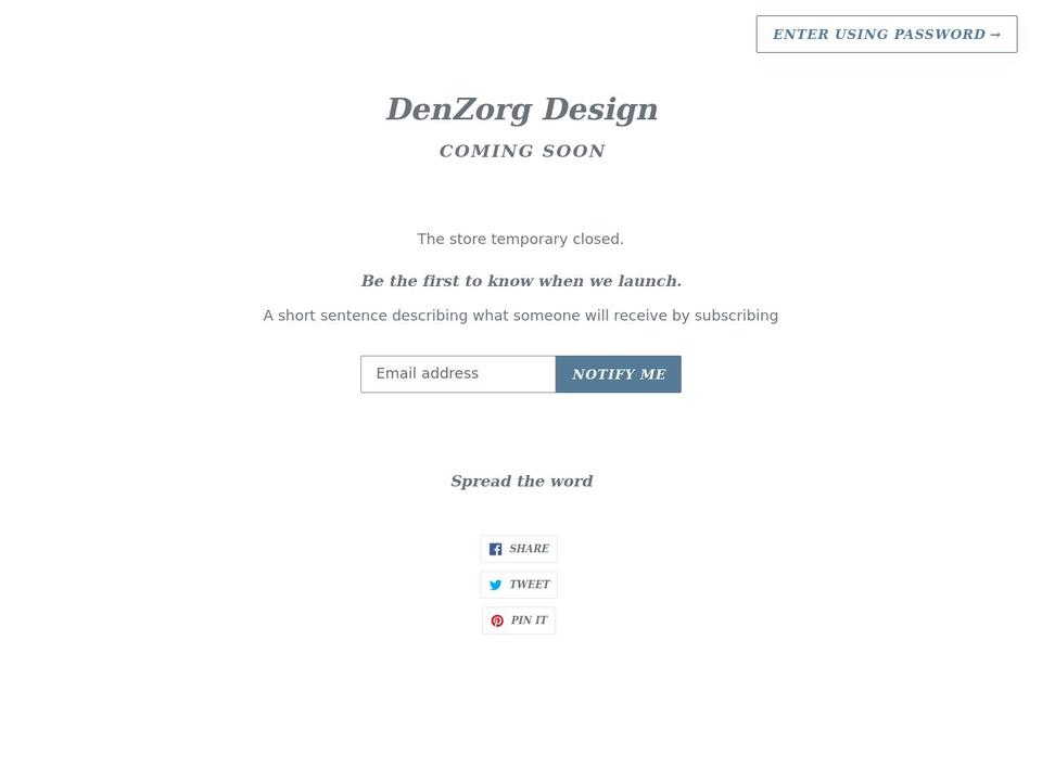 denzorg.com shopify website screenshot