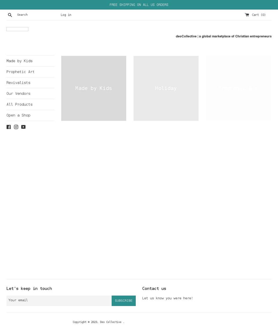 deocollective.com shopify website screenshot