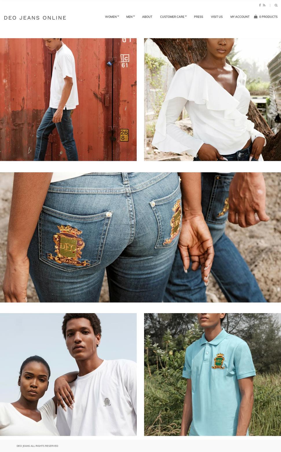 deojeans.com — Shopify storefront screenshot