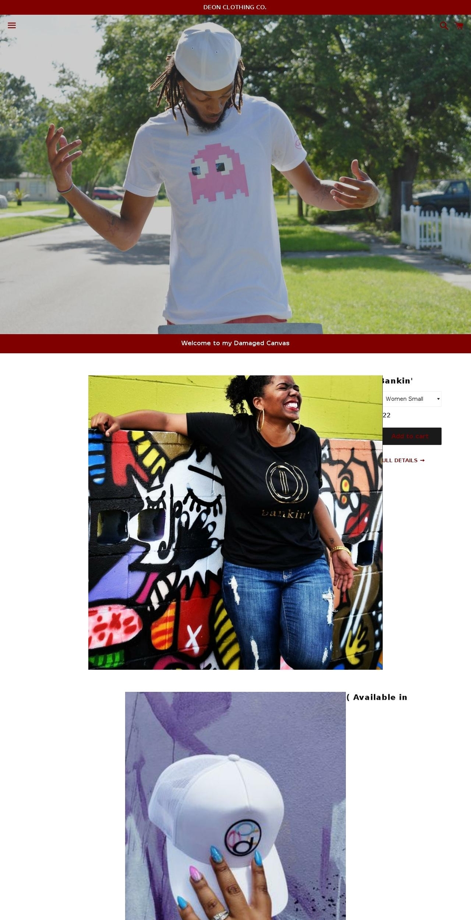 deonclothing.com — Shopify storefront screenshot