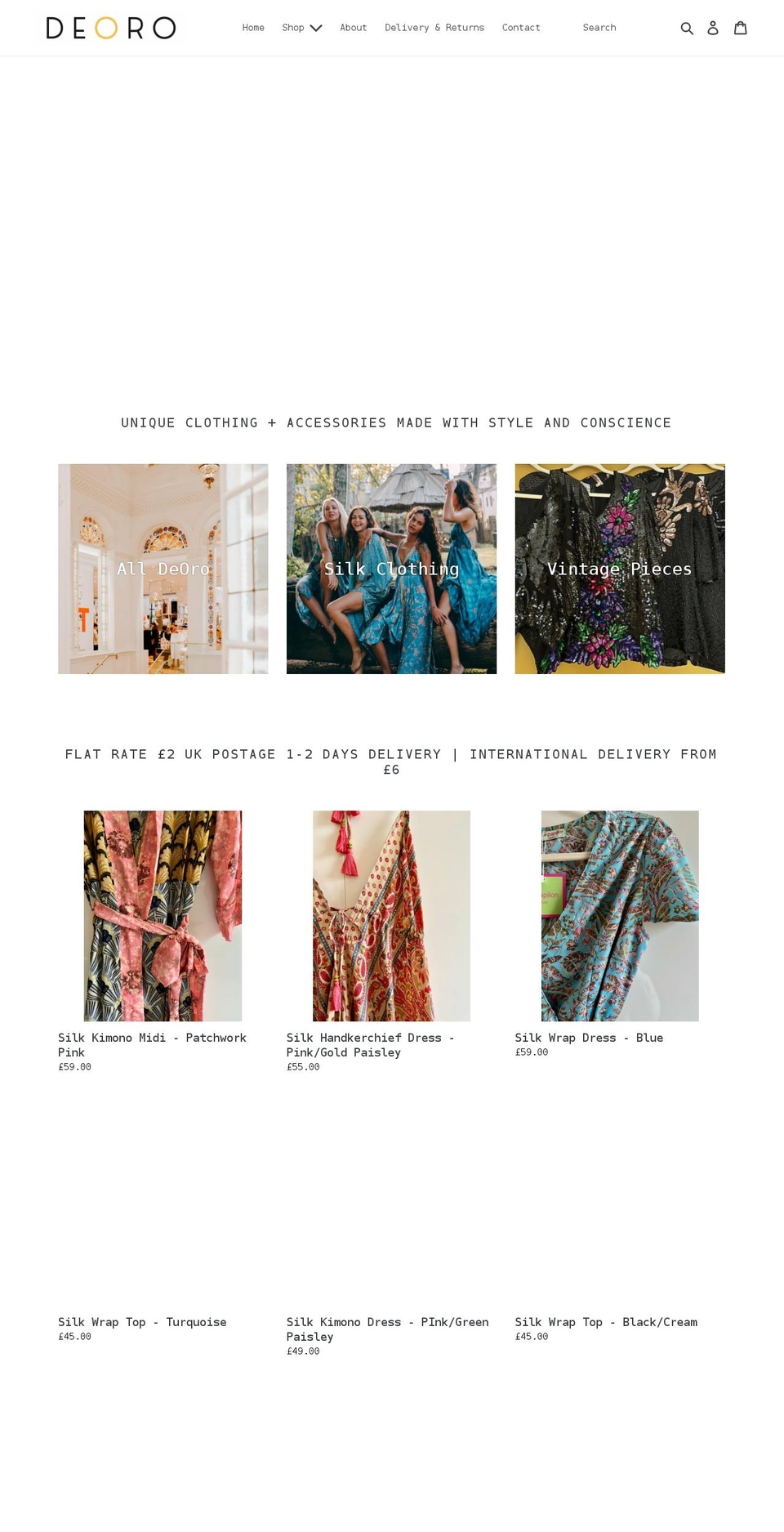 deorostore.com shopify website screenshot