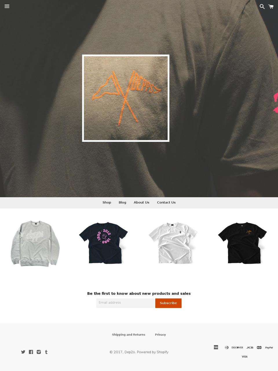 dep2s.com shopify website screenshot