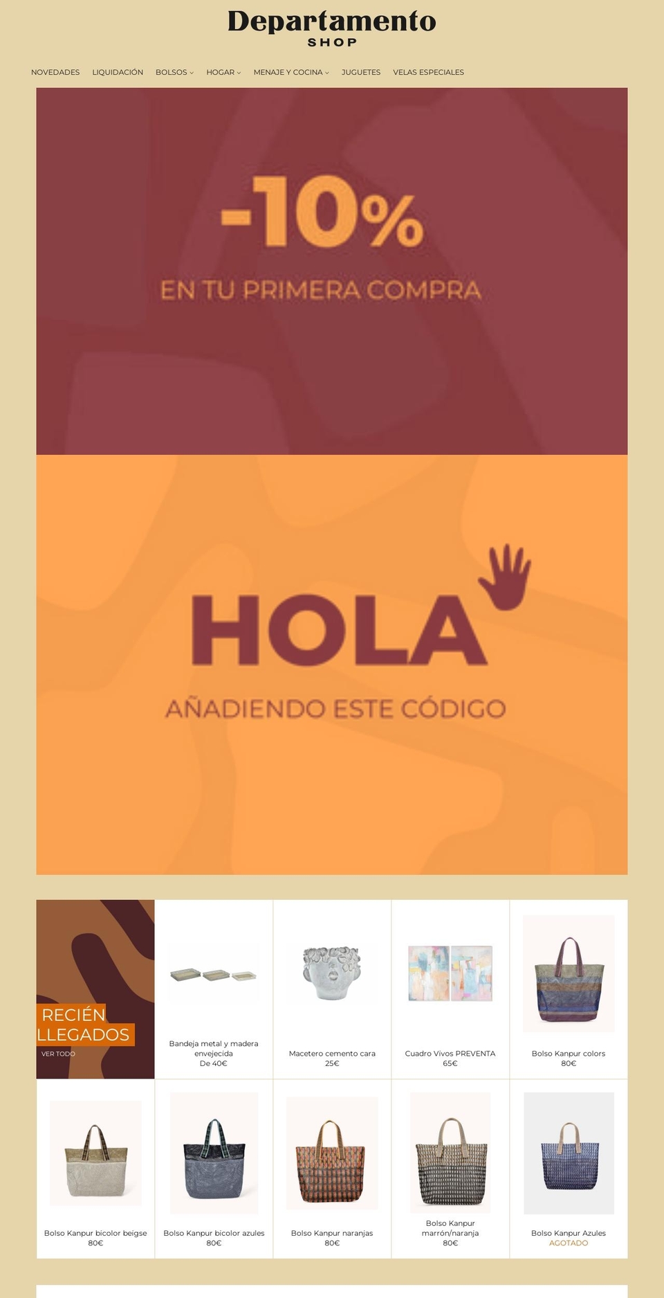departamentoshop.com — Shopify storefront screenshot