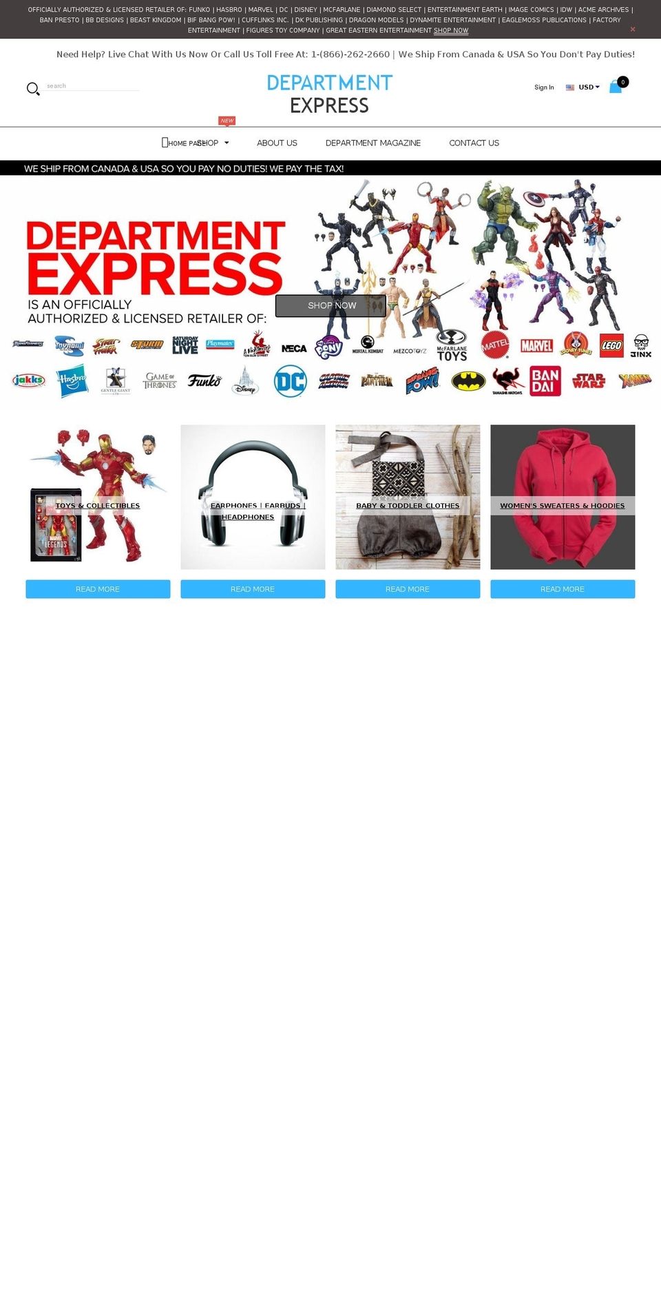 departmentexpress.com — Shopify storefront screenshot