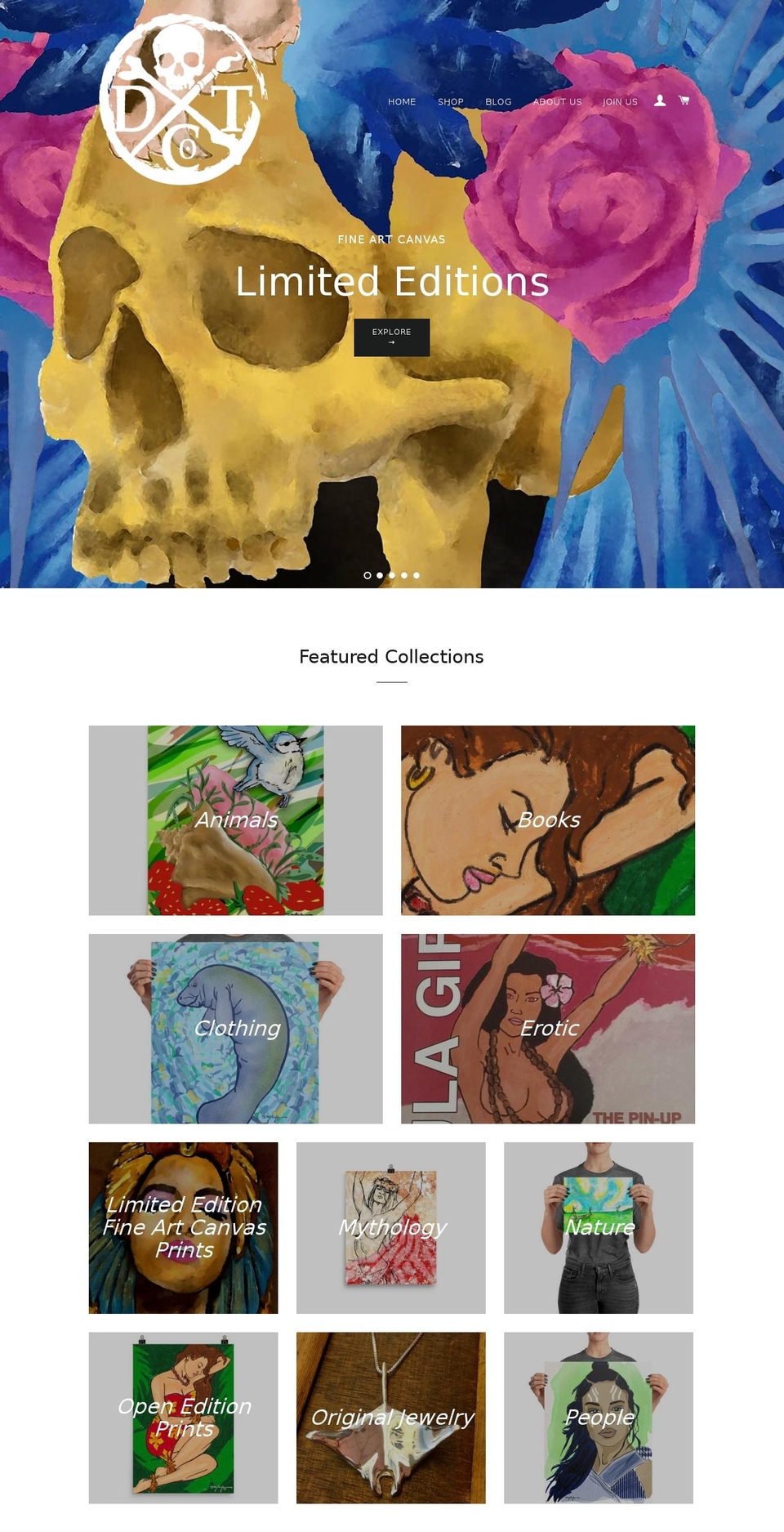 depaulaart.com shopify website screenshot