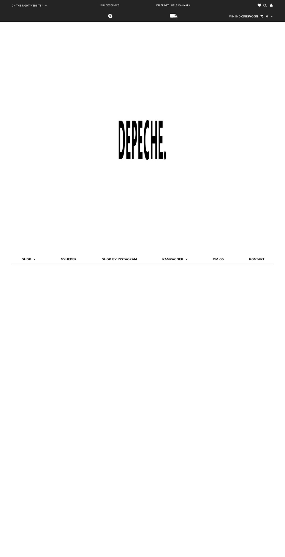 depeche-denmark.dk shopify website screenshot