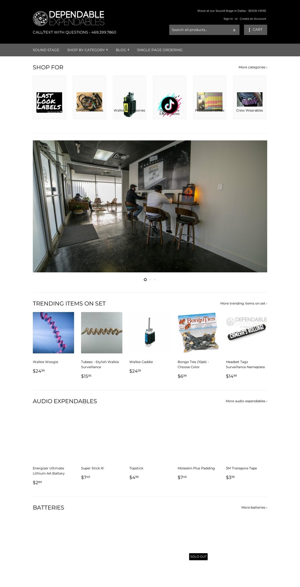 dependableexpendables.com — Shopify storefront screenshot